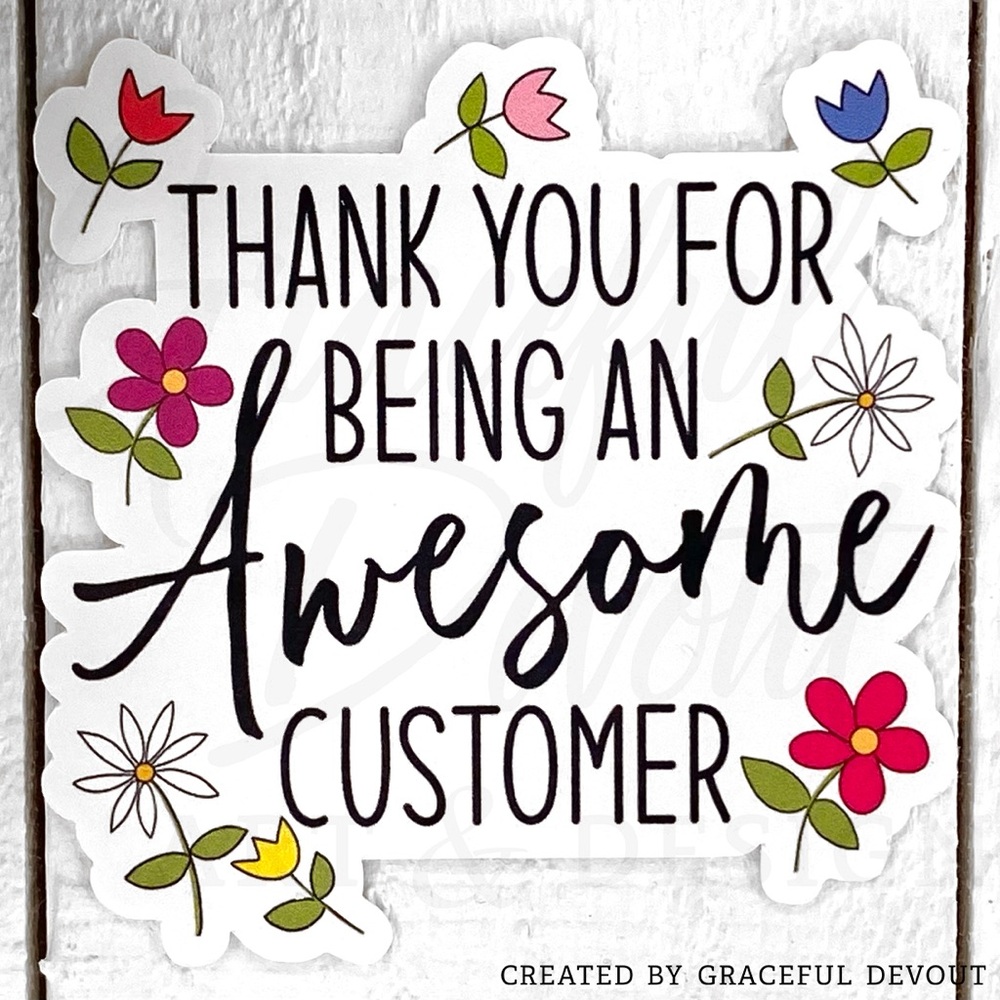 🌷Thank You For Being An AWESOME Customer-  2" (inches)(48ct.) Stickers - Picture 6 of 7